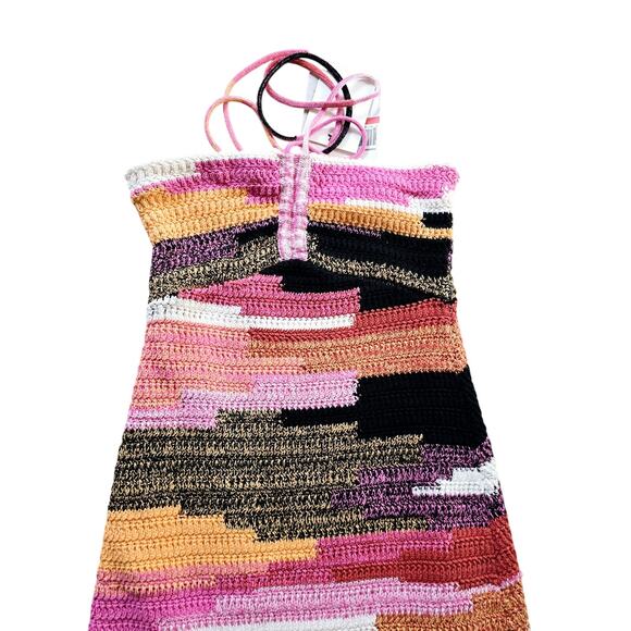 NWT A.L.C. Nova Crochet Halter Maxi Dress Size XS Extra Small - Picture 3 of 11